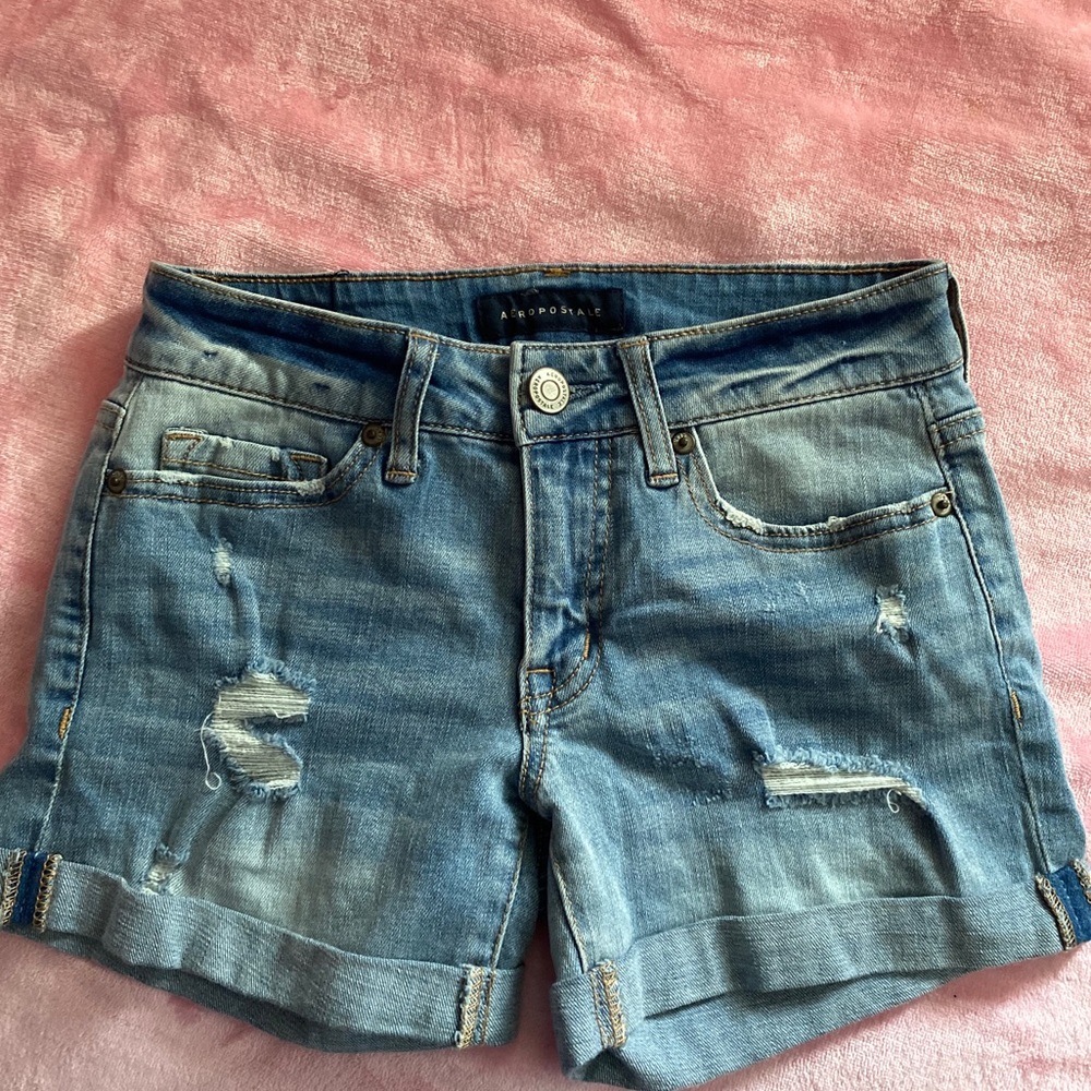 aeropostale midi shorts with rips